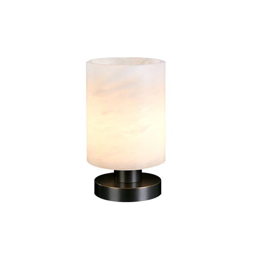 Minimalist Cylindrical Alabaster Table Lamp - Sweatfully