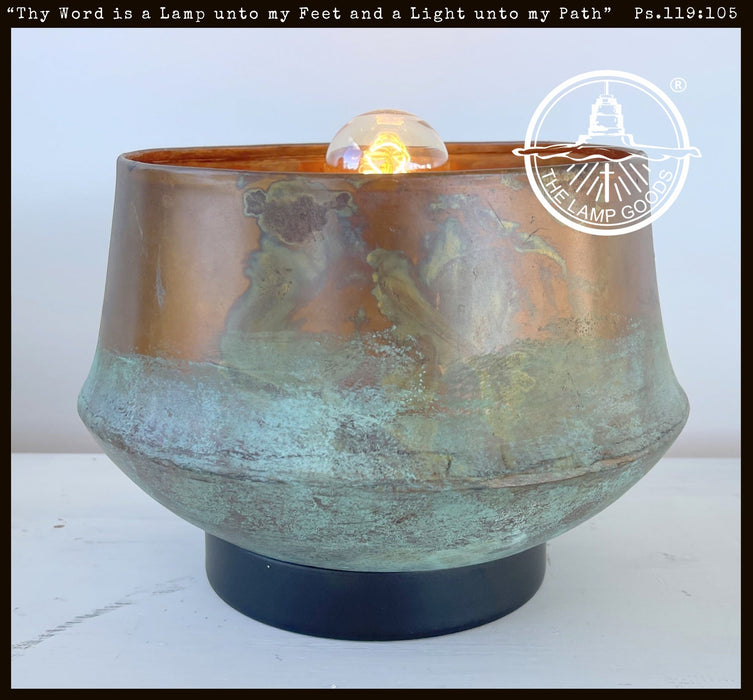 Modern Handcrafted Copper Table Lamp - Sweatfully