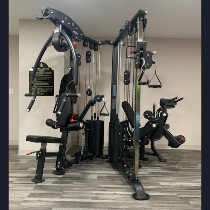 Megatron Corner Gym - Muscle D Fitness - Leg Extension/Leg Curl - Cable Fly - Functional Column - Chest Press - Seated Row - Lat Pulldown - Sweatfully