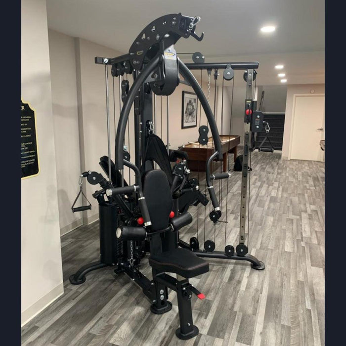 Megatron Corner Gym - Muscle D Fitness - Leg Extension/Leg Curl - Cable Fly - Functional Column - Chest Press - Seated Row - Lat Pulldown - Sweatfully