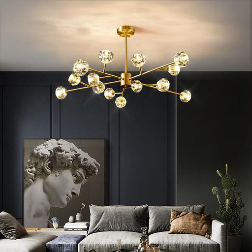 Crystal Ball Round Cluster Chandelier - Sweatfully