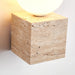 Cube Stone Travertine Wall Lamp - Sweatfully