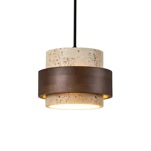 Cylinder Stonova Travertine Pendant Lamp - Sweatfully
