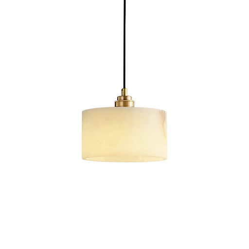 Cylindrical Alabaster Pendant Light - Sweatfully