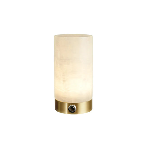 Cylindrical Totem Alabaster Table Lamp - Sweatfully