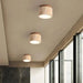 Cylindrical Travertine Ceiling Light - Sweatfully