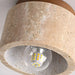 Cylindrical Travertine Ceiling Light - Sweatfully
