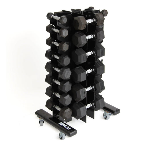 Dumbbell Vertical Rack with Wheels - Sweatfully