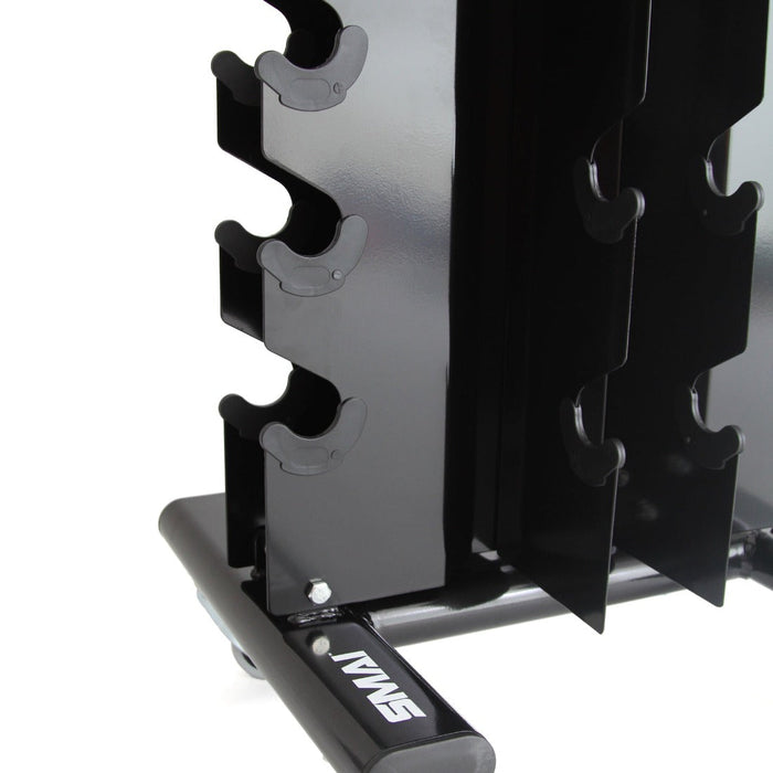 Dumbbell Vertical Rack with Wheels - Sweatfully