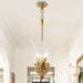 17 Inch Vito 3-Light Feather-shaped Island Pendant Light - Sweatfully