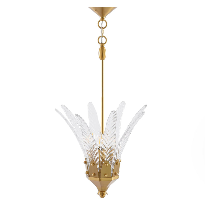 17 Inch Vito 3-Light Feather-shaped Island Pendant Light - Sweatfully