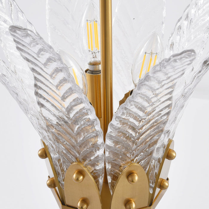 17 Inch Vito 3-Light Feather-shaped Island Pendant Light - Sweatfully