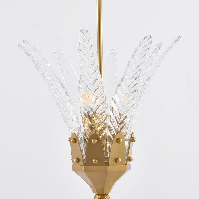 17 Inch Vito 3-Light Feather-shaped Island Pendant Light - Sweatfully
