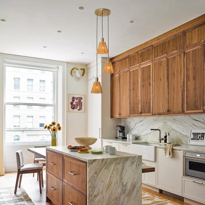 15 Inch Merle 3-Light Island Pendant Light - Sweatfully