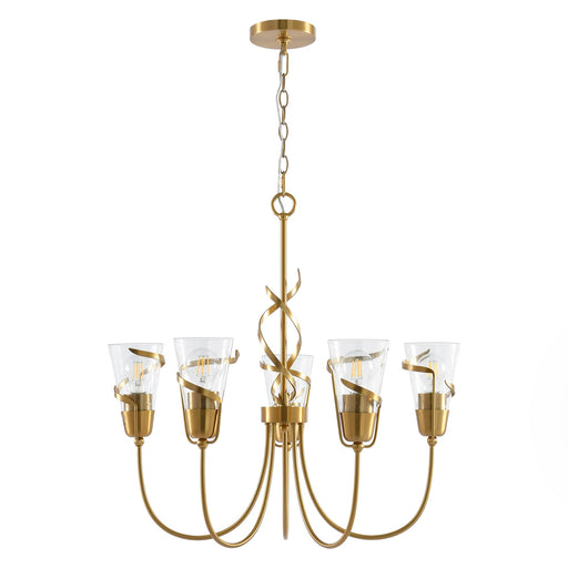 26 Inch Uriah 5-Light Golden Chandelier - Sweatfully