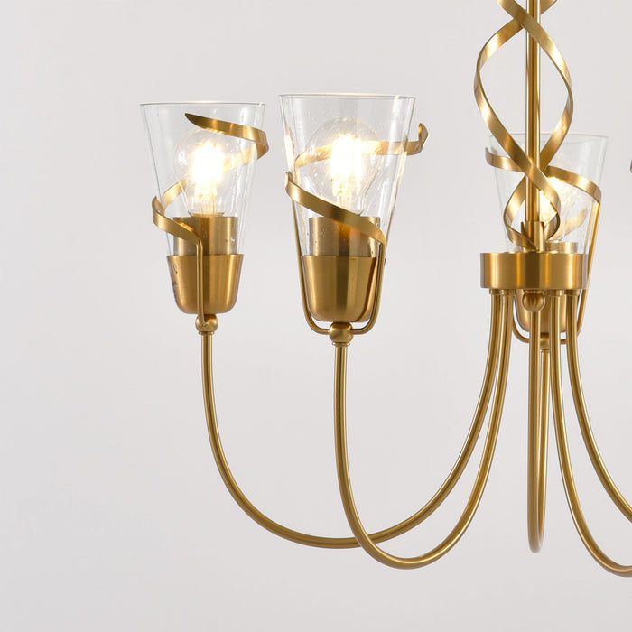 26 Inch Uriah 5-Light Golden Chandelier - Sweatfully