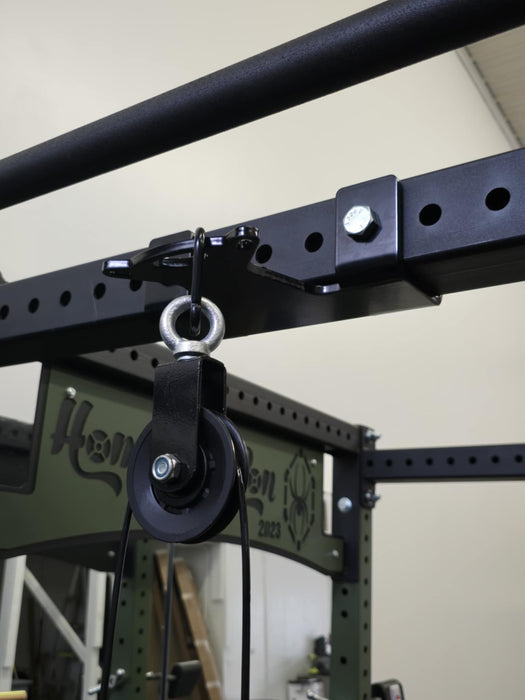J-Cup Hook Attachment Barbell Holder/Squat Rack 5/8" Holes Solid Steel USA Made Pairs Multifunctional - Sweatfully
