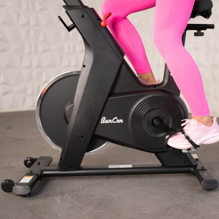 Home Upright Bike - Muscle D Fitness - Exercise Bike - Adjustable Seat and Handle Bars - Sweatfully
