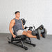 Pro Strength Leg Extension / Prone Leg Curl Combo - Muscle D Fitness - Plate Loaded Quad & Hamstring Machine - Sweatfully