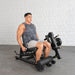 Pro Strength Leg Extension / Prone Leg Curl Combo - Muscle D Fitness - Plate Loaded Quad & Hamstring Machine - Sweatfully