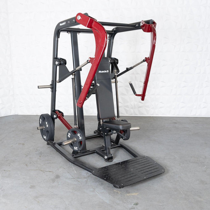 Pro Strength Wide Chest Press - Muscle D Fitness - Premium Adjustable Plate Loaded Bench Press - Sweatfully