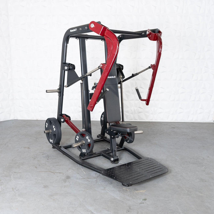 Pro Strength Wide Chest Press - Muscle D Fitness - Premium Adjustable Plate Loaded Bench Press - Sweatfully
