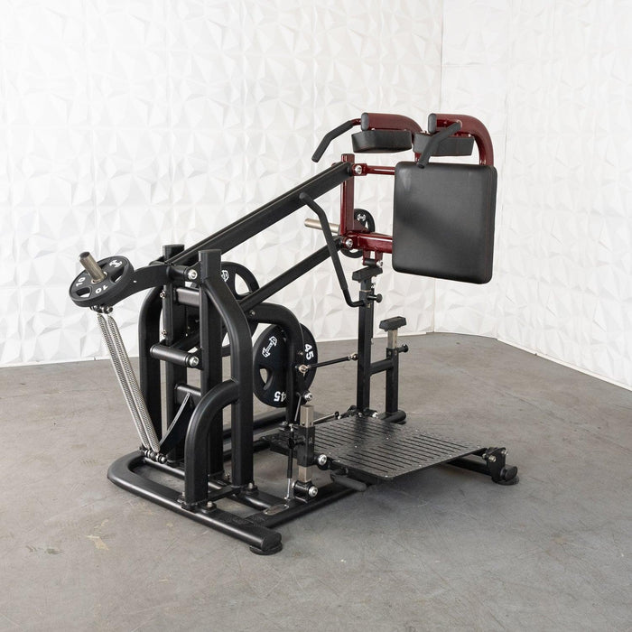 Pro Strength Drop Squat - Muscle D Fitness - Adjustable Plate Loaded Squat Machine - Sweatfully