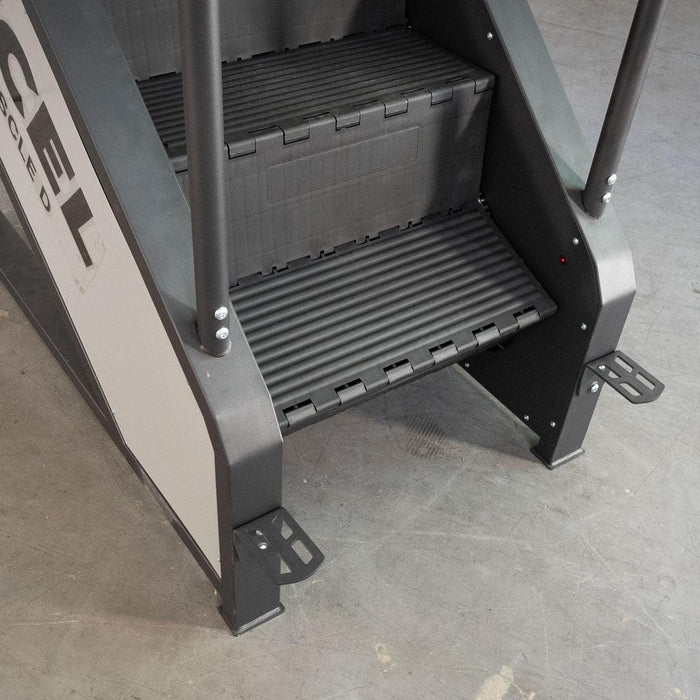 Light Commercial Stair Climber - Muscle D Fitness - Stepmill - LED Display - Heart Rate Monitor - Heavy Duty Chain Drive - Sweatfully