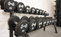 Pro Urethane Dumbbells - Muscle D Fitness - Quality Knurled Handles - Solid Design - Sweatfully