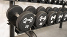 Pro Urethane Dumbbells - Muscle D Fitness - Quality Knurled Handles - Solid Design - Sweatfully