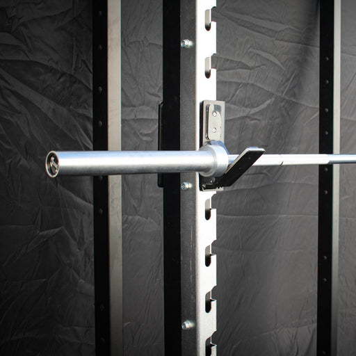 7' Hard Chrome Triple Bearing Olympic Bar - Muscle D Fitness - Precision Performance Grade Knurling - Sweatfully