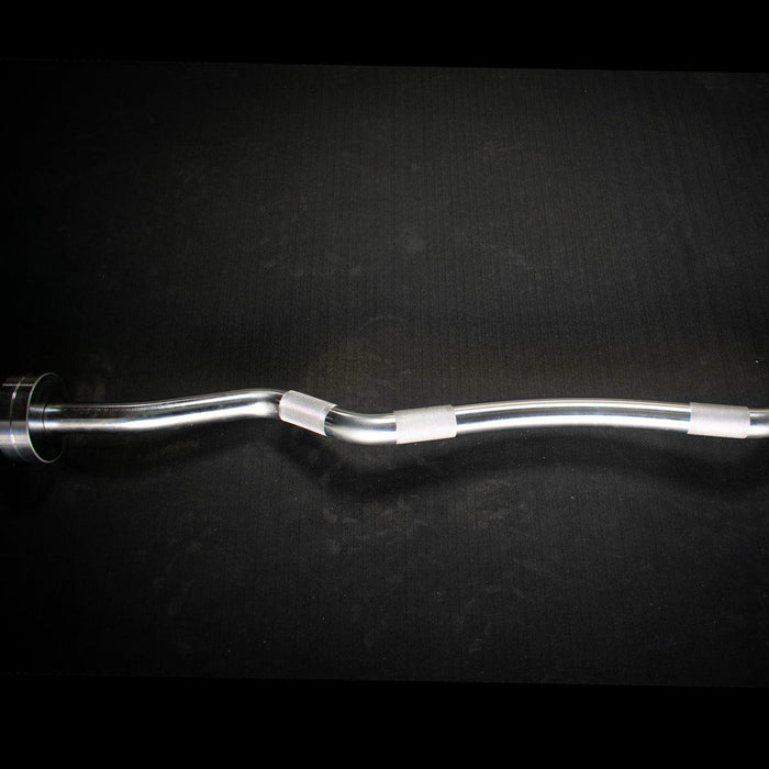 5' Hard Chrome Curl Bar - Muscle D Fitness - Ergonomic Angle for Arm Training - Sweatfully