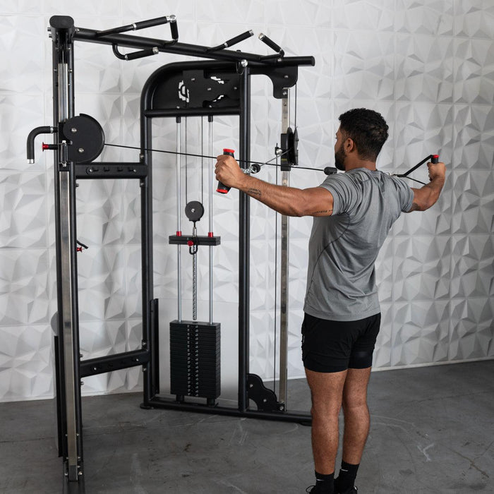 Megatron Dual Adjustable Pulley (88" & 95" height) - Muscle D Fitness - Functional Pull-Up Bar - Adjustable Height - Sweatfully