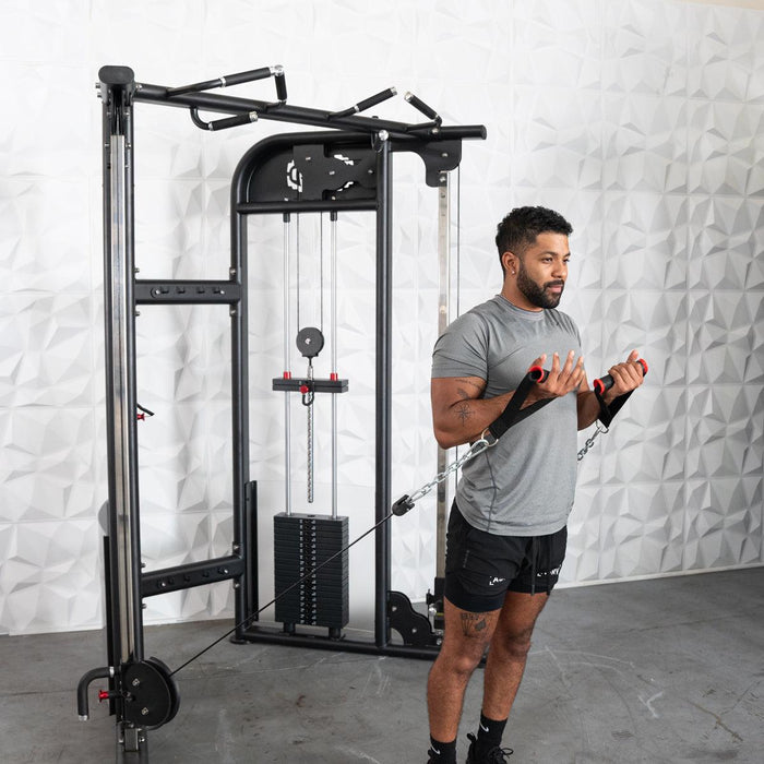 Megatron Dual Adjustable Pulley (88" & 95" height) - Muscle D Fitness - Functional Pull-Up Bar - Adjustable Height - Sweatfully