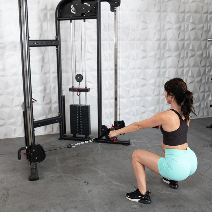 Megatron Dual Adjustable Pulley (88" & 95" height) - Muscle D Fitness - Functional Pull-Up Bar - Adjustable Height - Sweatfully