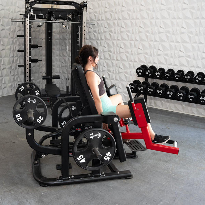 Pro Strength Glute / Outer Thigh - Muscle D Fitness - Plate Loaded Abductor / Hip Extension - Sweatfully