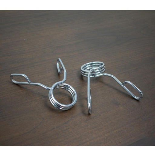 Spring Collars (per pair) - Muscle D Fitness - Extra Strength Steel Spring Collars - Sweatfully