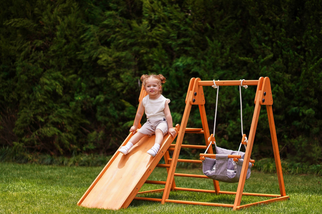 Juniper Folding Indoor & Outdoor Playset | Wooden Climber for Toddlers - Sweatfully