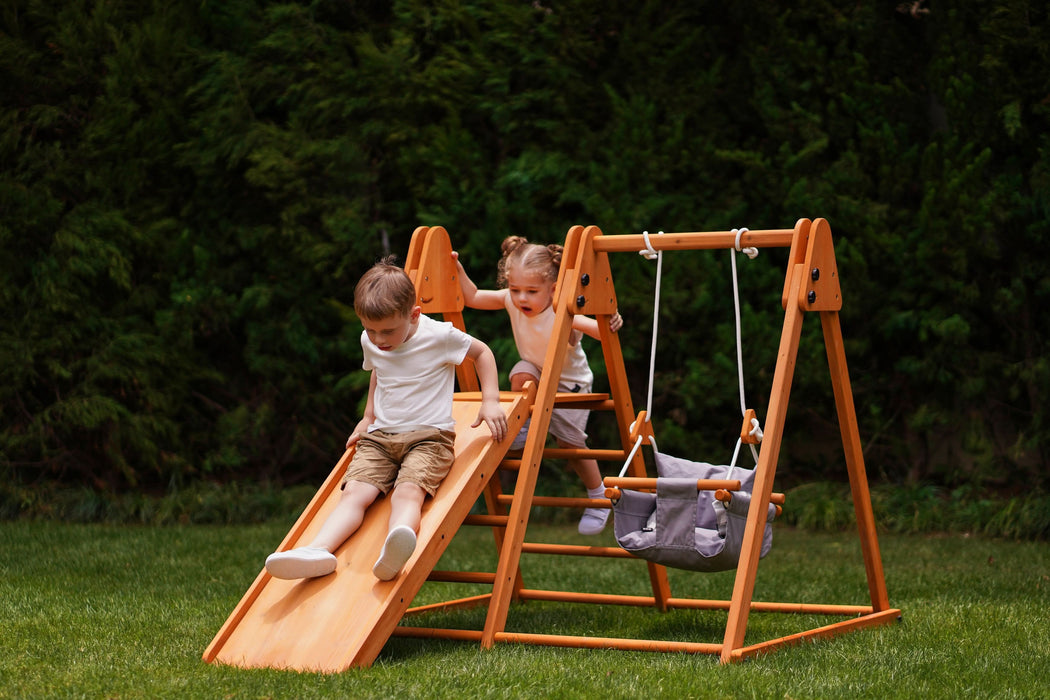 Juniper Folding Indoor & Outdoor Playset | Wooden Climber for Toddlers - Sweatfully