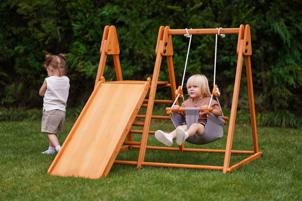 Juniper Folding Indoor & Outdoor Playset | Wooden Climber for Toddlers - Sweatfully