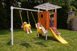 Forest Small Outdoor Toddler Swing Set | Compact Wooden Swing Frame for Babies & Kids - Sweatfully