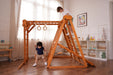 Chestnut 8-in-1 Jungle Gym for Toddlers | Indoor & Outdoor Wooden Playset - Sweatfully