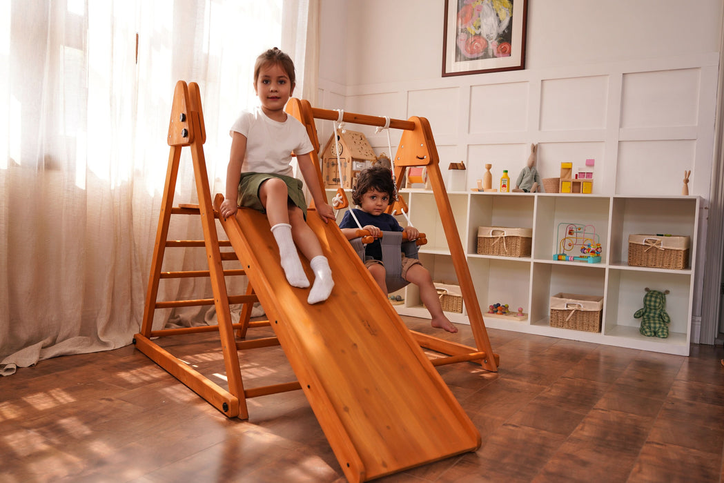 Juniper Folding Indoor & Outdoor Playset | Wooden Climber for Toddlers - Sweatfully
