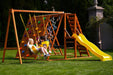 Sycamore Backyard Climbing Set – 2 Swings, Trapeze Bar & Outdoor Fun - Sweatfully