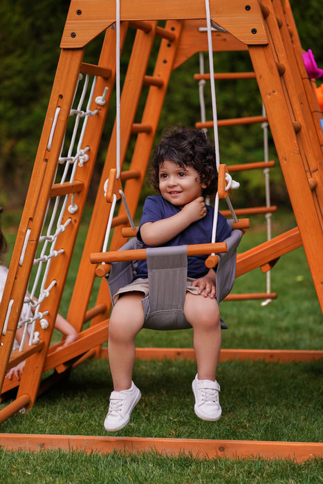 Magnolia 7-in-1 Real Wood Playset | Indoor & Outdoor Climbing Gym for Kids - Sweatfully