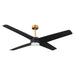 60" Parvez Modern DC Motor Downrod Mount Reversible Ceiling Fan with Lighting and Remote Control - Sweatfully