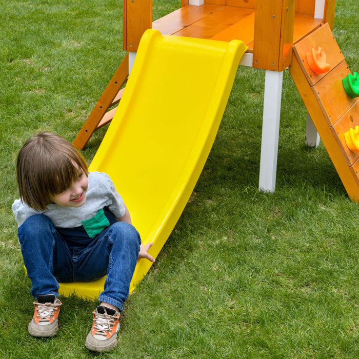 Forest Small Outdoor Toddler Swing Set | Compact Wooden Swing Frame for Babies & Kids - Sweatfully