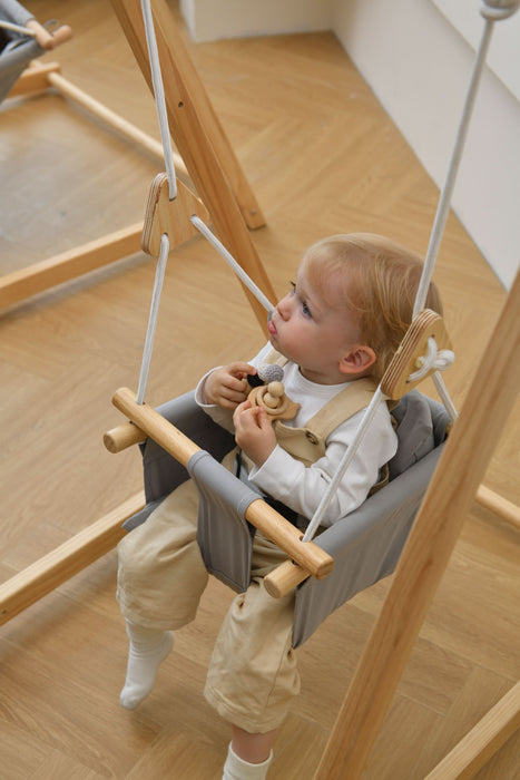 Spruce - Baby and Toddler Foldable Wooden Swing Set - Sweatfully