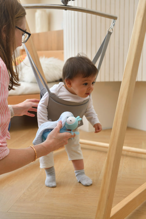 Tulip Foldable Baby Bouncer with Safety Harness | Lightweight & Portable Infant Seat - Sweatfully
