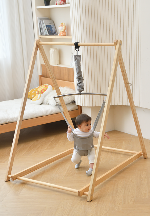 Tulip Foldable Baby Bouncer with Safety Harness | Lightweight & Portable Infant Seat - Sweatfully
